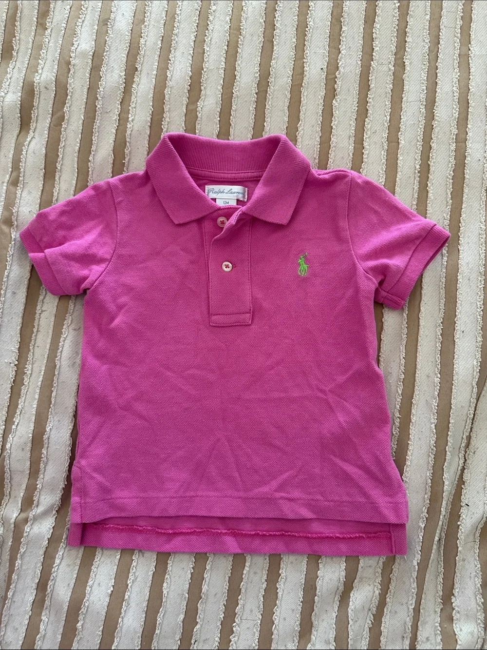 Ralph Lauren Hot Pink Polo with Lime Green Pony